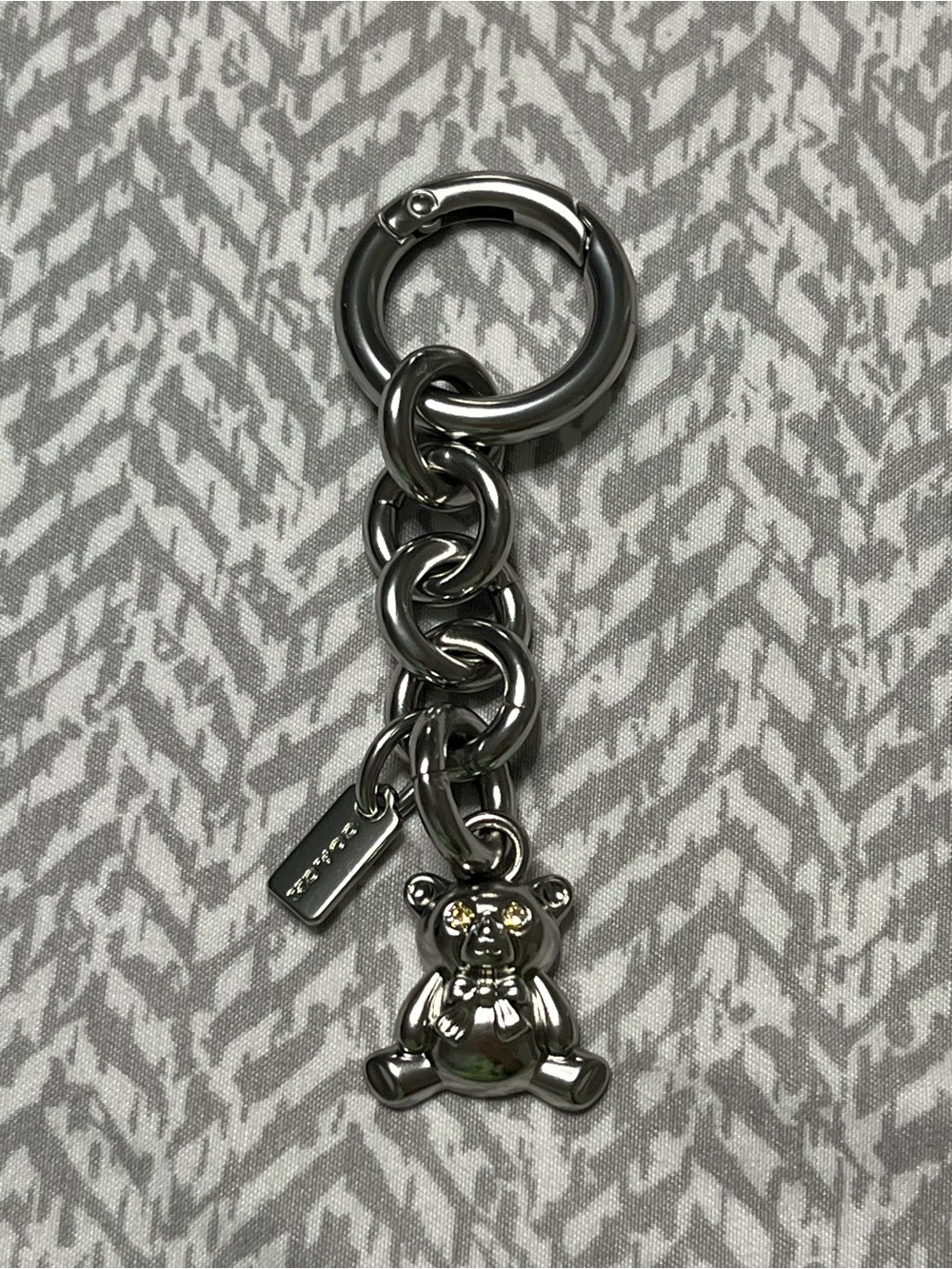 New Coach Teddy Bear Rhinestone Keychain Bag Charm from Loved Denim
